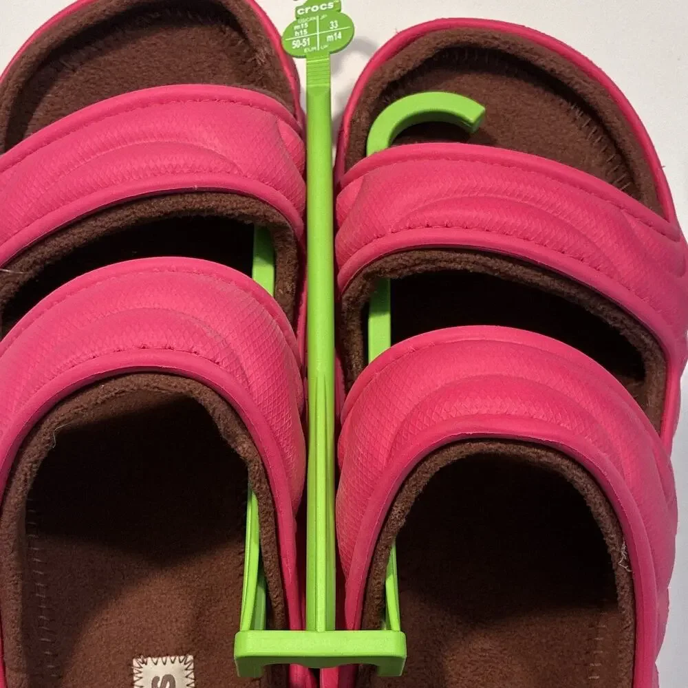 NWT Crocs Cozzzy Overpuff Slide Dragonfruit Pink 210074-6ZQ Men Size 11 W 13